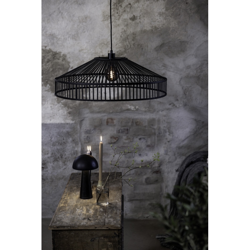 Markslöjd 108782 - Lustra ar auklu TAPA 1xE27/40W/230V melna/bambusa
