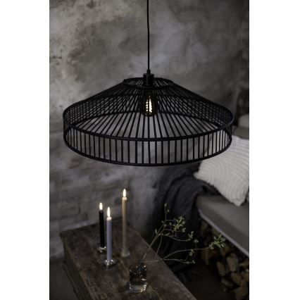 Markslöjd 108782 - Lustra ar auklu TAPA 1xE27/40W/230V melna/bambusa