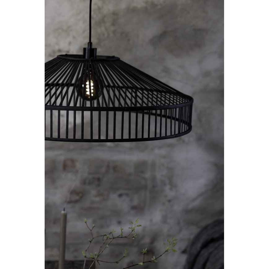 Markslöjd 108782 - Lustra ar auklu TAPA 1xE27/40W/230V melna/bambusa