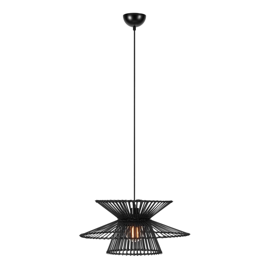 Markslöjd 108784 - Lustra ar auklu DUPLICI 1xE27/40W/230V melna/bambusa