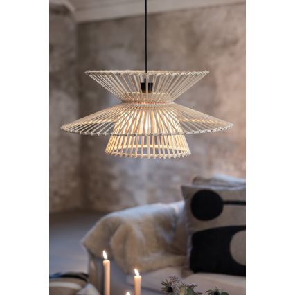 Markslöjd 108785 - Lustra ar auklu DUPLICI 1xE27/40W/230V bēša/bambusa
