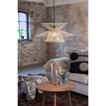 Markslöjd 108785 - Lustra ar auklu DUPLICI 1xE27/40W/230V bēša/bambusa