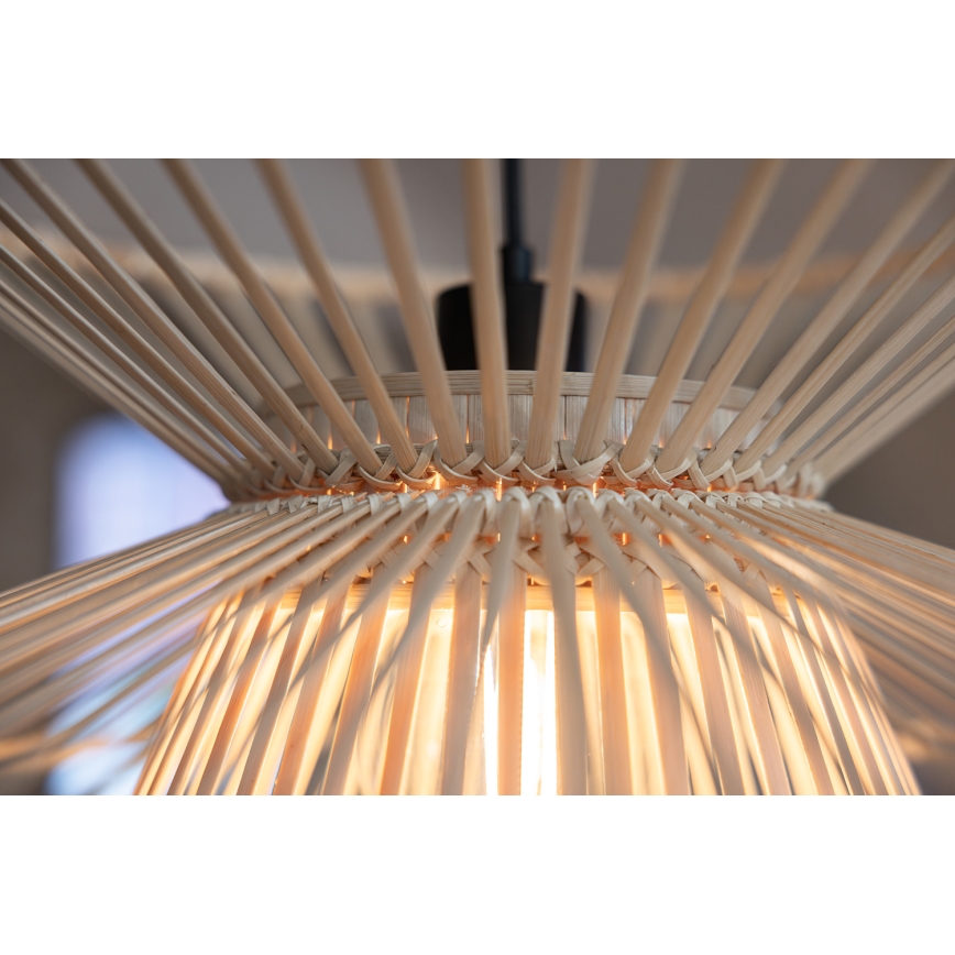 Markslöjd 108785 - Lustra ar auklu DUPLICI 1xE27/40W/230V bēša/bambusa