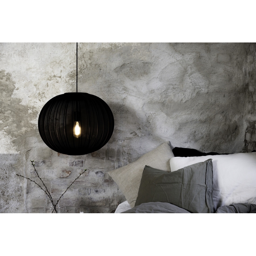 Markslöjd 108791 - Lustra ar auklu FORENCE 1xE27/40W/230V d. 50 cm melna