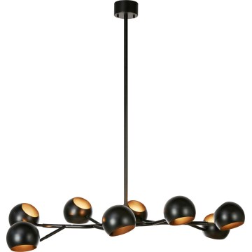 Markslöjd 108852 - Lustra ar stieni EDGAR 8xE14/40W/230V melna