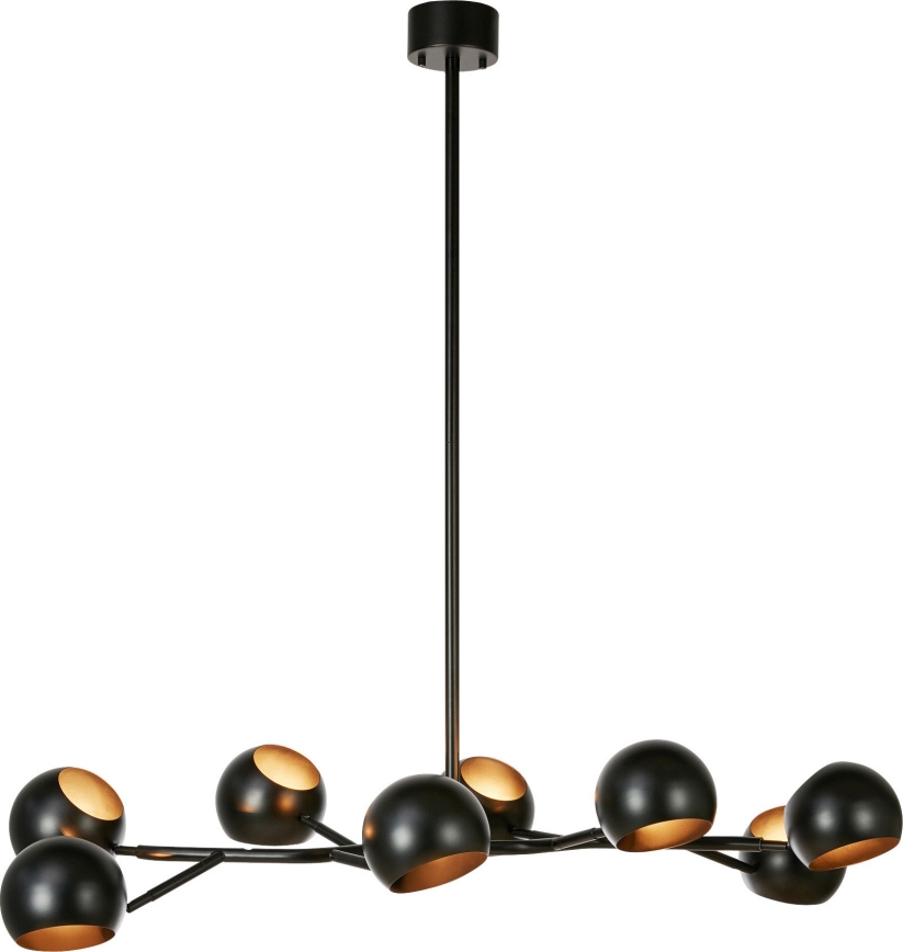 Markslöjd 108852 - Lustra ar stieni EDGAR 8xE14/40W/230V melna