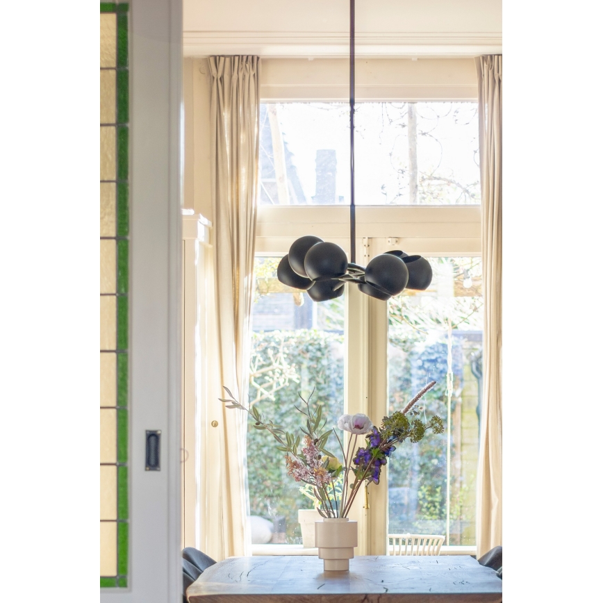 Markslöjd 108852 - Lustra ar stieni EDGAR 8xE14/40W/230V melna
