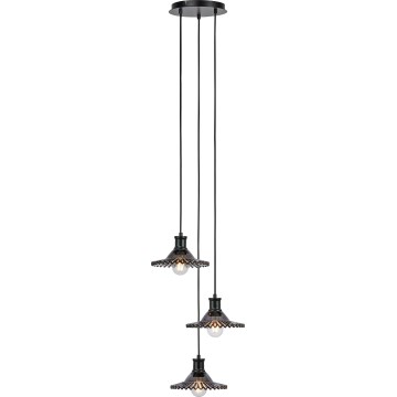 Markslöjd 108853 - Lustra ar auklu NOVIA 3xE27/40W/230V melna/dūmakains