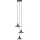 Markslöjd 108853 - Lustra ar auklu NOVIA 3xE27/40W/230V melna/dūmakains