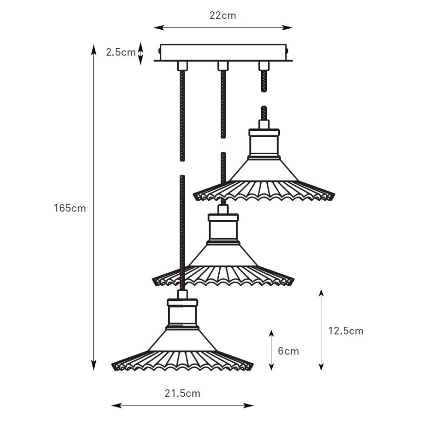 Markslöjd 108853 - Lustra ar auklu NOVIA 3xE27/40W/230V melna/dūmakains