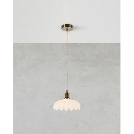 Markslöjd 108857 - Lustra ar auklu KURAGE 1xE27/40W/230V misiņš/balta