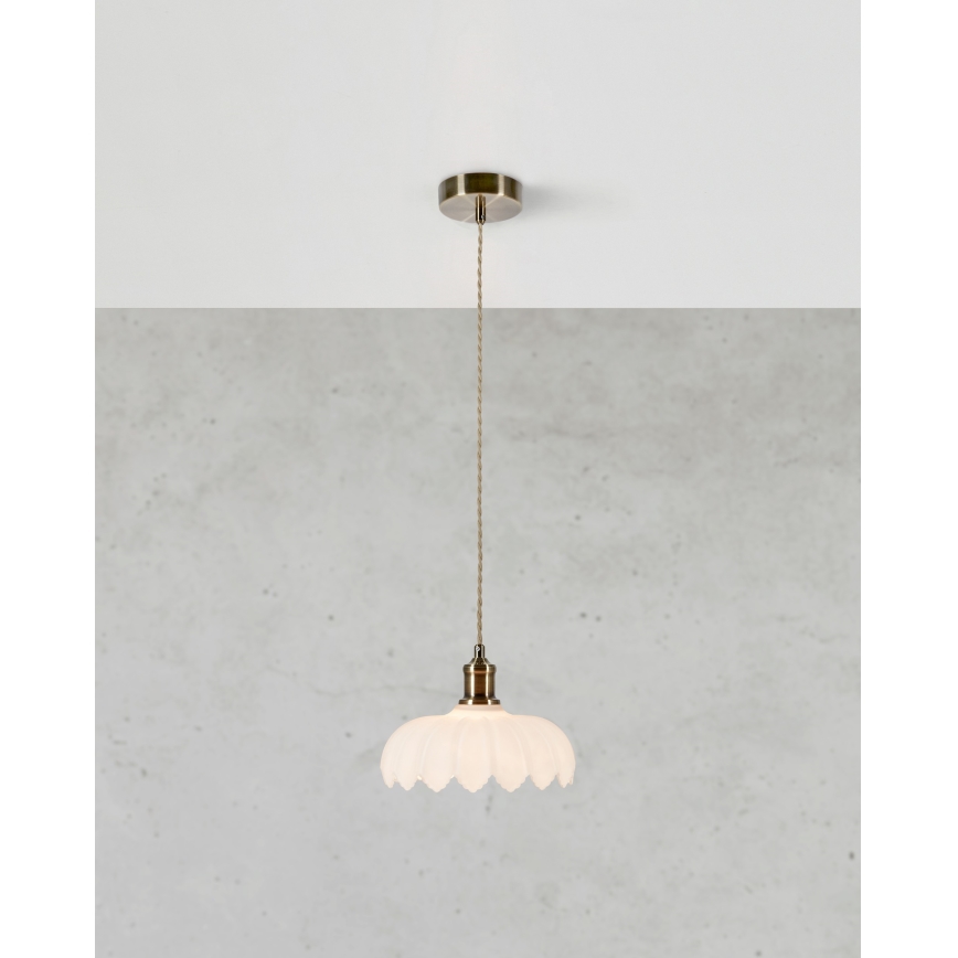Markslöjd 108857 - Lustra ar auklu KURAGE 1xE27/40W/230V misiņš/balta