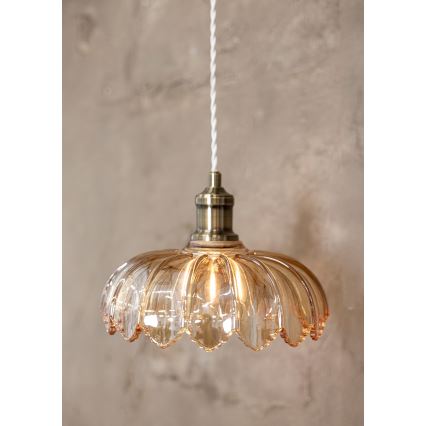 Markslöjd 108858 - Lustra ar auklu KURAGE 1xE27/40W/230V misiņš/dūmakains bēša