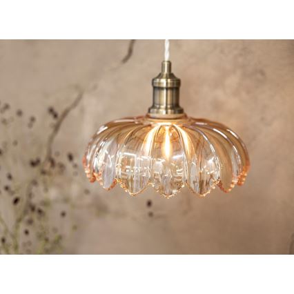 Markslöjd 108858 - Lustra ar auklu KURAGE 1xE27/40W/230V misiņš/dūmakains bēša
