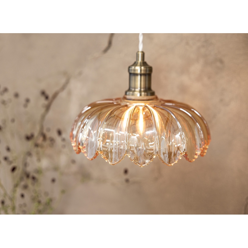 Markslöjd 108858 - Lustra ar auklu KURAGE 1xE27/40W/230V misiņš/dūmakains bēša