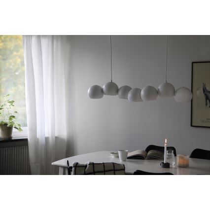 Markslöjd 108859 - Lustra ar auklu CUPOLO 7xE14/40W/230V balta