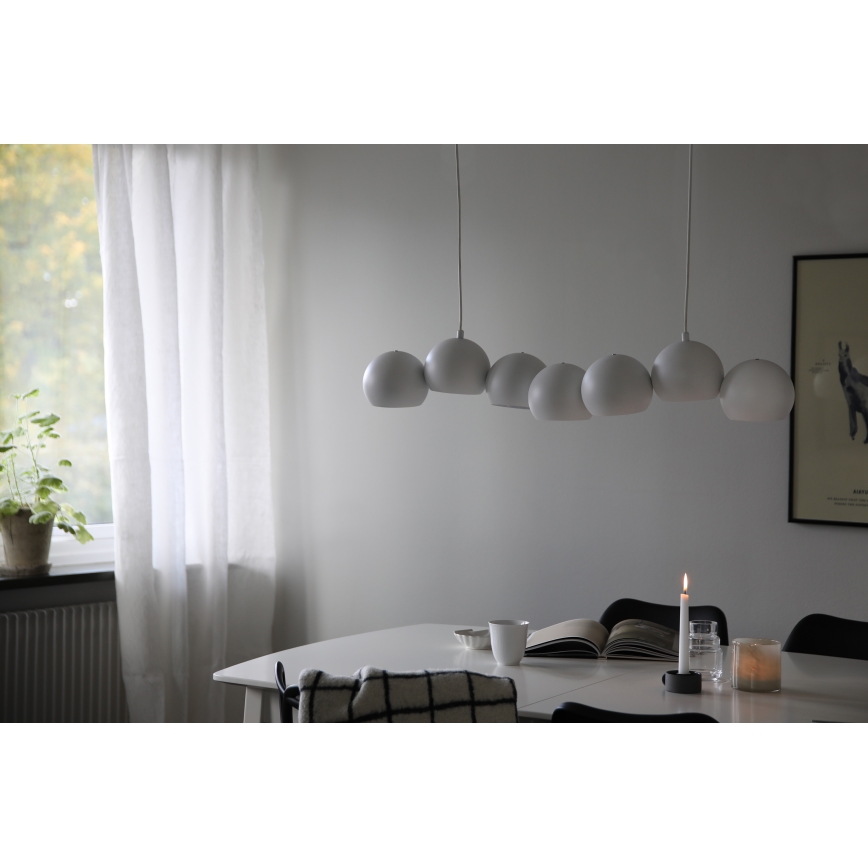 Markslöjd 108859 - Lustra ar auklu CUPOLO 7xE14/40W/230V balta