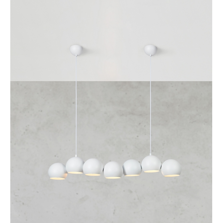 Markslöjd 108859 - Lustra ar auklu CUPOLO 7xE14/40W/230V balta