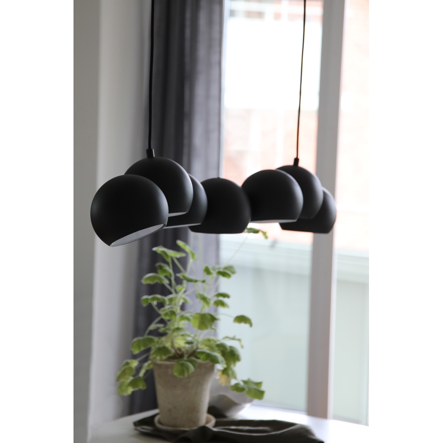 Markslöjd 108860 - Lustra ar auklu CUPOLO 7xE14/40W/230V melna
