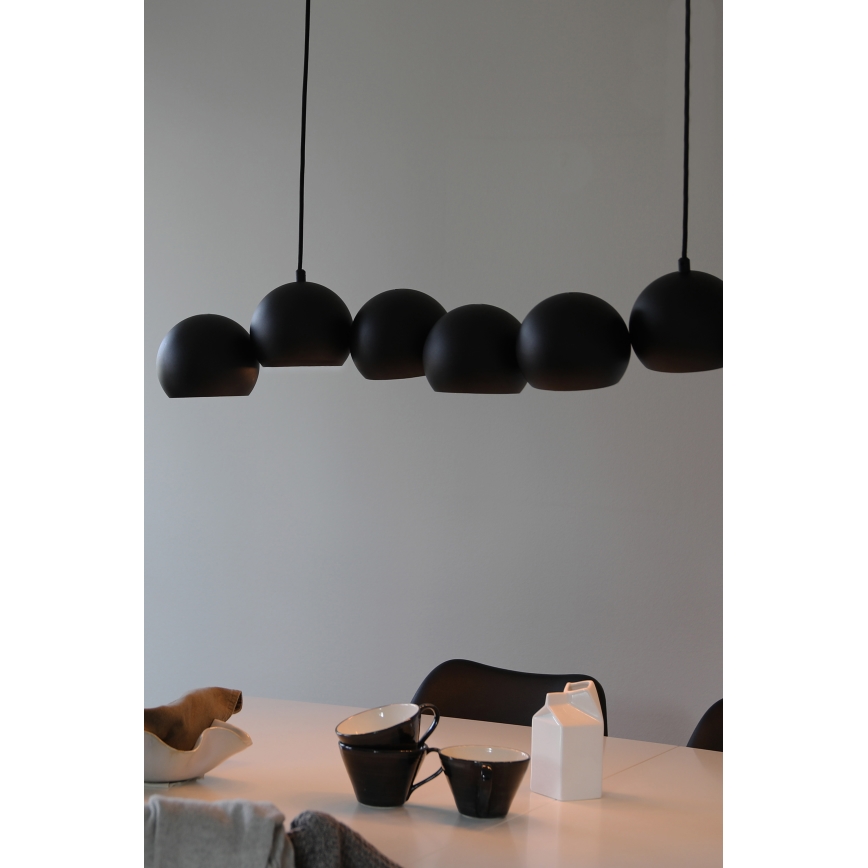 Markslöjd 108860 - Lustra ar auklu CUPOLO 7xE14/40W/230V melna