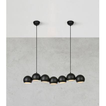 Markslöjd 108860 - Lustra ar auklu CUPOLO 7xE14/40W/230V melna