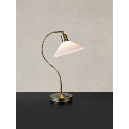 Markslöjd 108863 - Galda lampa VELA 1xE27/40W/230V misiņš/balta