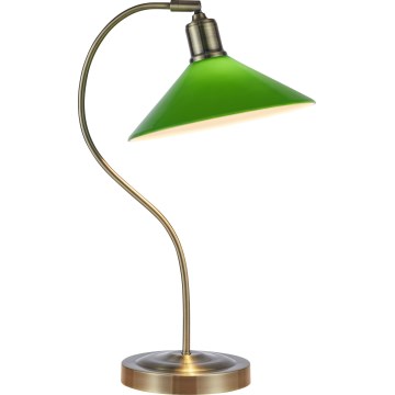 Markslöjd 108864 - Galda lampa VELA 1xE27/40W/230V misiņš/zaļa