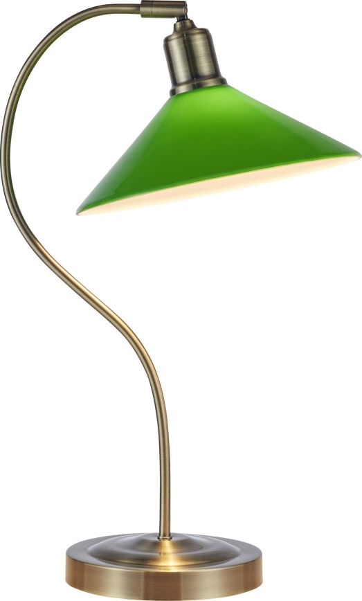 Markslöjd 108864 - Galda lampa VELA 1xE27/40W/230V misiņš/zaļa