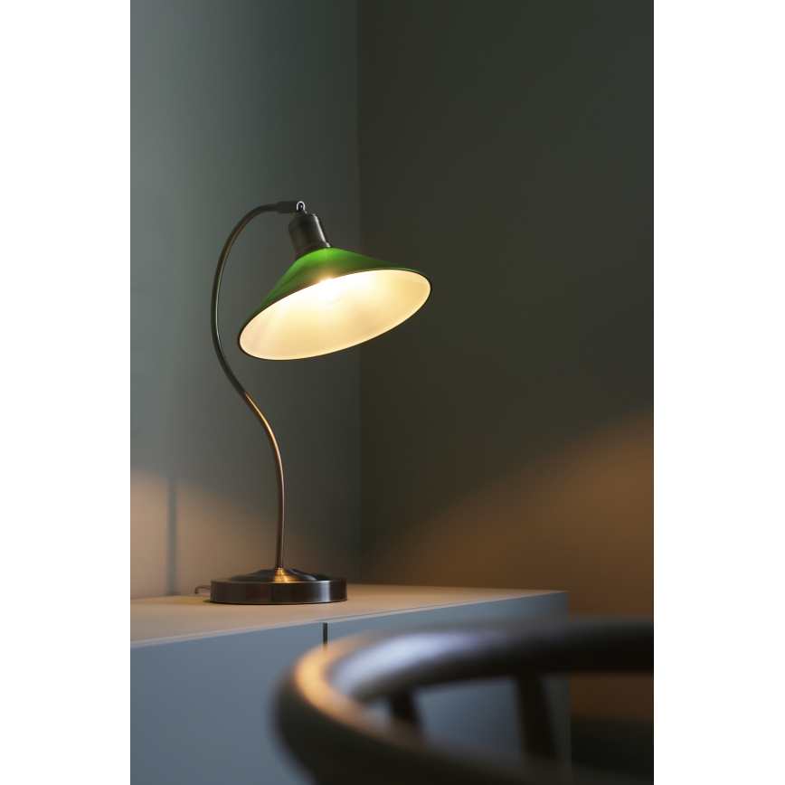 Markslöjd 108864 - Galda lampa VELA 1xE27/40W/230V misiņš/zaļa