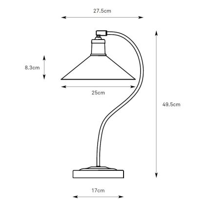 Markslöjd 108864 - Galda lampa VELA 1xE27/40W/230V misiņš/zaļa