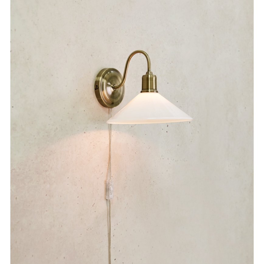Markslöjd 108865 - Sienas lampa VELA 1xE27/40W/230V misiņš/balta