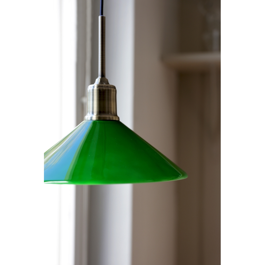 Markslöjd 108868 - Lustra ar auklu VELA 1xE27/40W/230V misiņš/zaļa