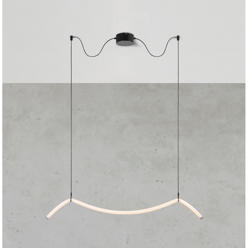 Markslöjd 108873 - LED dimējams piekaramais gaismeklis uz kabeļa MELT LED/13W/230V 112 cm melns