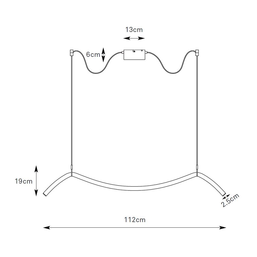 Markslöjd 108873 - LED dimējams piekaramais gaismeklis uz kabeļa MELT LED/13W/230V 112 cm melns