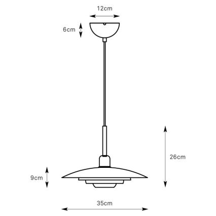 Markslöjd 108874 - Pakaramais gaismeklis PINY 1xE27/60W/230V Ø 35 cm balts