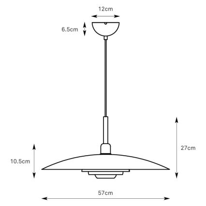 Markslöjd 108877 - Pakaramā lampa ar vadu PINY 1xE27/60W/230V Ø 57 cm bēša
