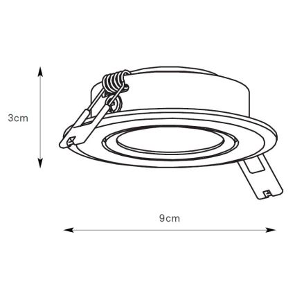 Markslöjd 108885 - LED iebūvējamais vannasistabas griestu gaismeklis ar regulējamu spilgtumu PLUTO LED/4,9W/230V CRI 90 IP44 balts