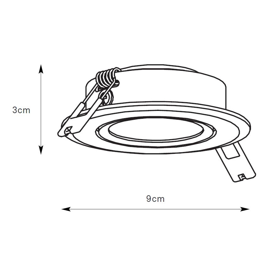 Markslöjd 108885 - LED iebūvējamais vannasistabas griestu gaismeklis ar regulējamu spilgtumu PLUTO LED/4,9W/230V CRI 90 IP44 balts