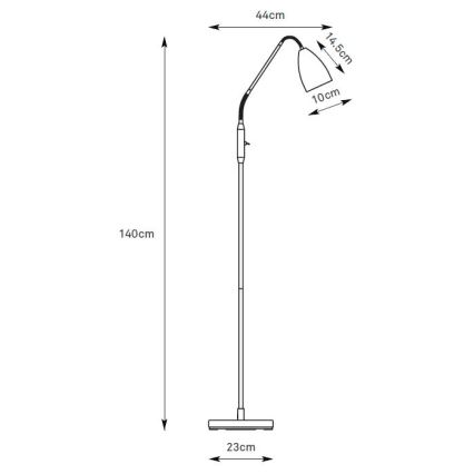 Markslöjd 108886 - LED regulējamā stāvlampe PATRO LED/4,9W/230V CRI 90 melna