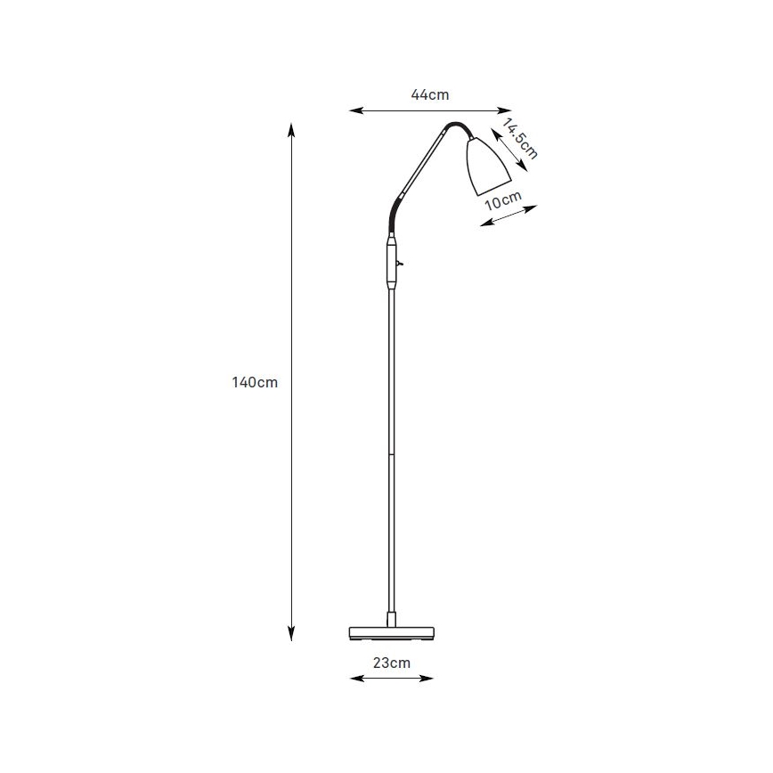 Markslöjd 108886 - LED regulējamā stāvlampe PATRO LED/4,9W/230V CRI 90 melna
