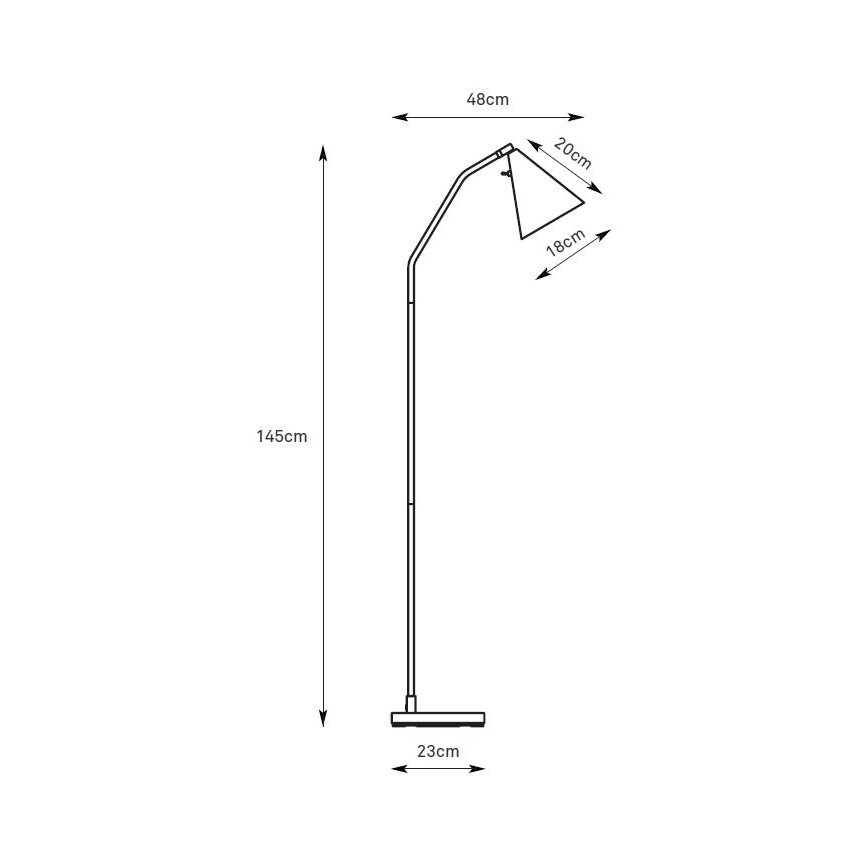 Markslöjd 108889 - LED regulējama stāvlampa FUNIL LED/4,9W/230V CRI 90 melna