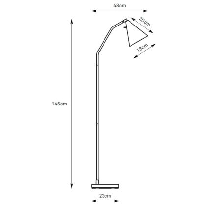 Markslöjd 108891 - Dimējama LED grīdas lampa FUNIL LED/4,9W/230V CRI 90 pelēka