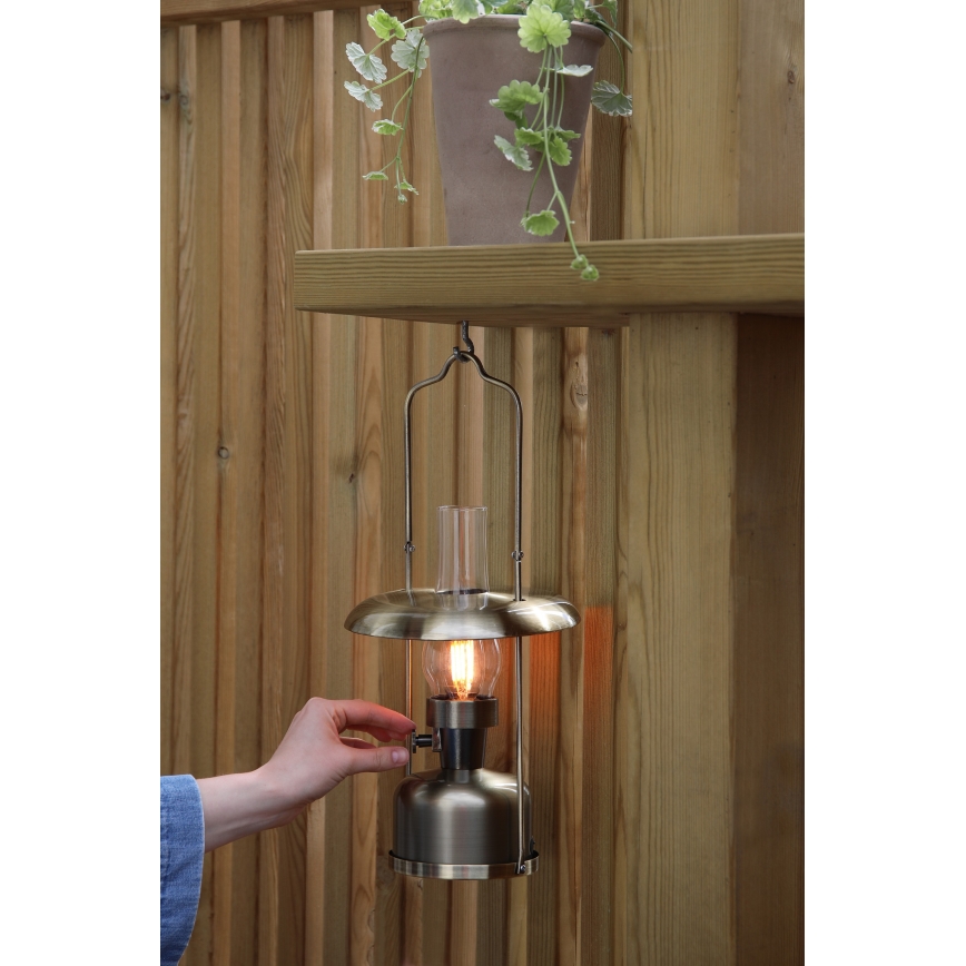 Markslöjd 108894 - LED ar regulējamu spilgtumu āra uzlādējamā galda lampa FANOS LED/2,5W/3,7V 4000 mAh IP44 misiņš