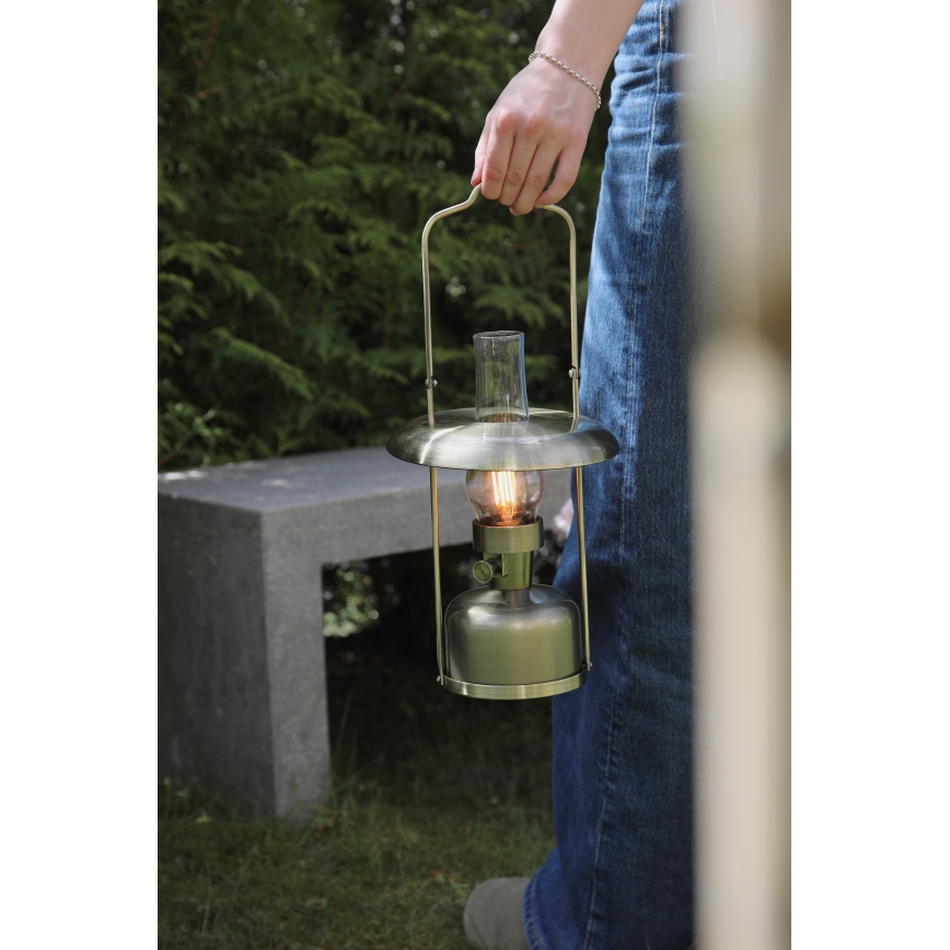 Markslöjd 108894 - LED ar regulējamu spilgtumu āra uzlādējamā galda lampa FANOS LED/2,5W/3,7V 4000 mAh IP44 misiņš