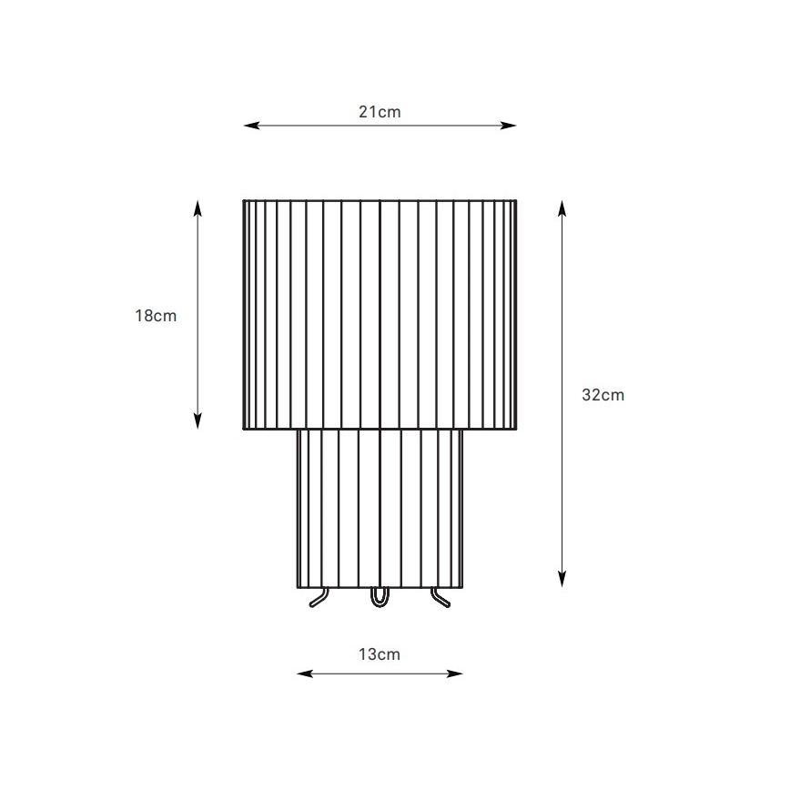 Markslöjd 108896 - Galda lampa CATIS 1xE27/60W/230V 32 cm pelēka