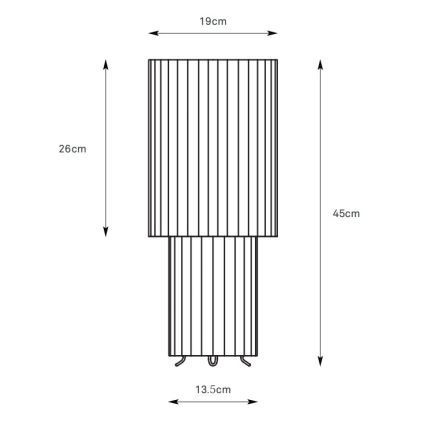 Markslöjd 108898 - Galda lampa CATIS 1xE27/60W/230V 45 cm pelēka