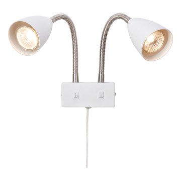 Markslöjd 108900 - Sienas virziena gaismeklis CIRO 2xGU10/7W/230V balts