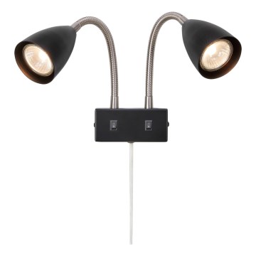 Markslöjd 108901 - Sienas prožektors CIRO 2xGU10/7W/230V melns