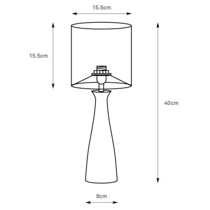 Markslöjd 108904 - Galda lampa BIRILLO 1xE14/60W/230V balta