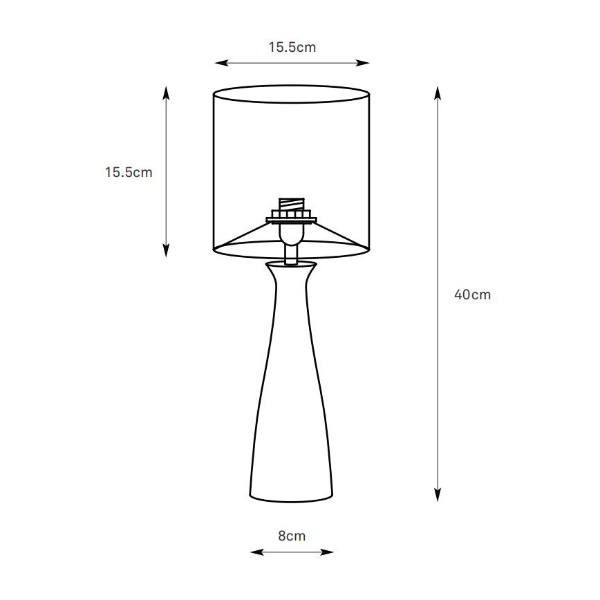 Markslöjd 108906 - Galda lampa BIRILLO 1xE14/60W/230V krēmkrāsaina
